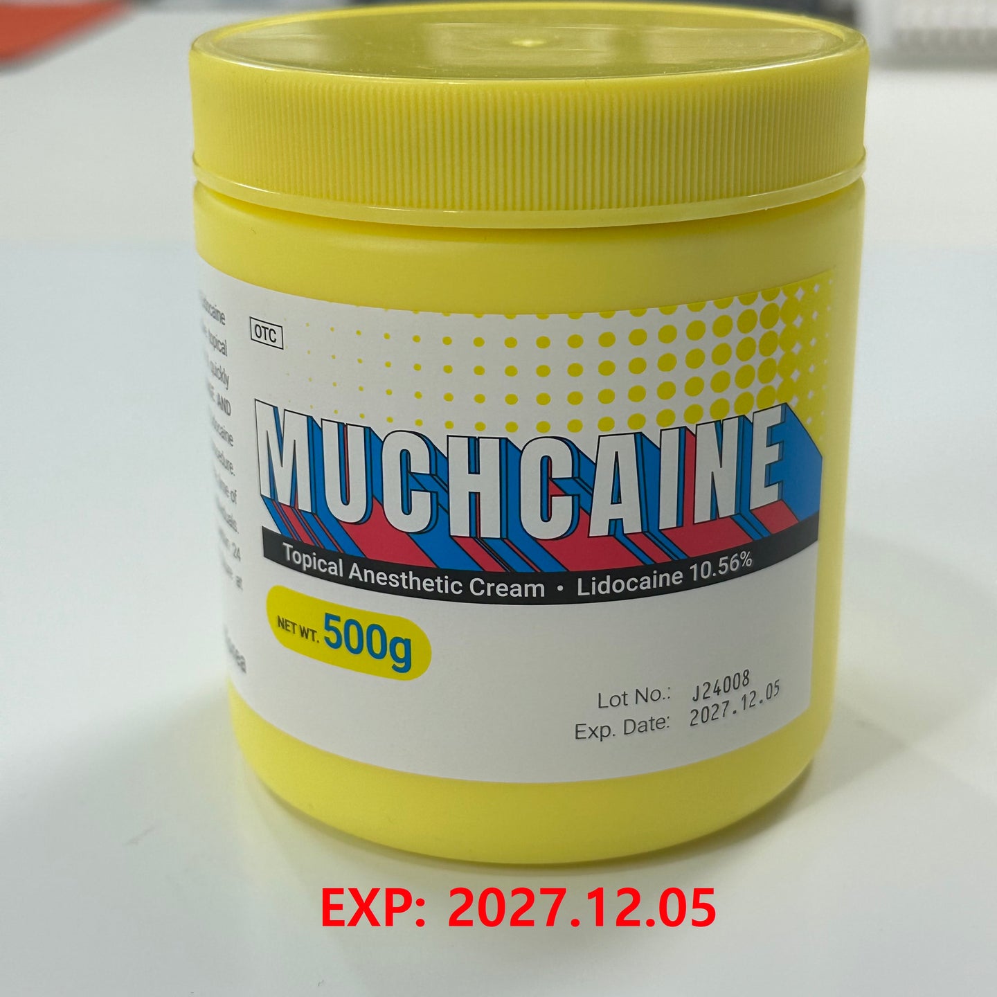 Muchcain cream 500g (lidocaine 10.56%)